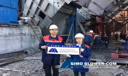 Centrifugal fan on the Russia customer's working site